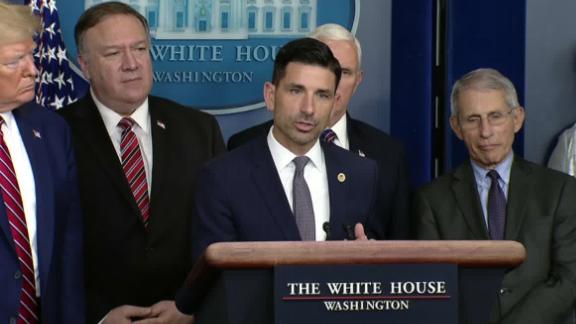 Chad Wolf, Mike Pompeo, Donald Trump