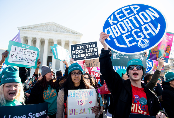 US-HEALTH-ABORTION-POLITICS-COURT - Poli Alert pro abortion protest