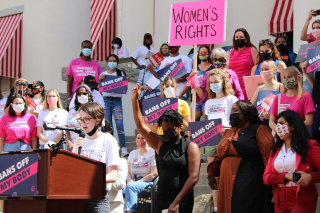 Abortion rights protest - Poli Alert abortion rights protest