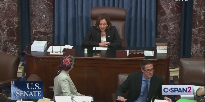 Vice President Kamala Harris cast tie breaking vote to advance debate o reconciliation bill