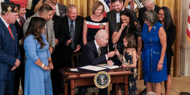 President Joe Biden signs burn pits blll