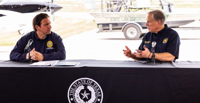 Greg Abbott and Ron DeSantis