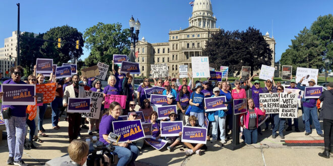 Michigan pro abortion rally