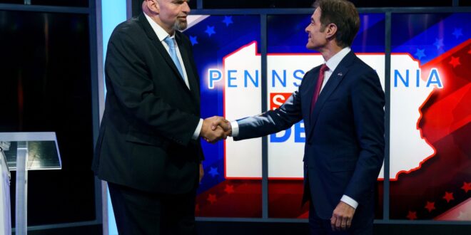 Dr. Oz and Lt. Gov. John Fetterman debate