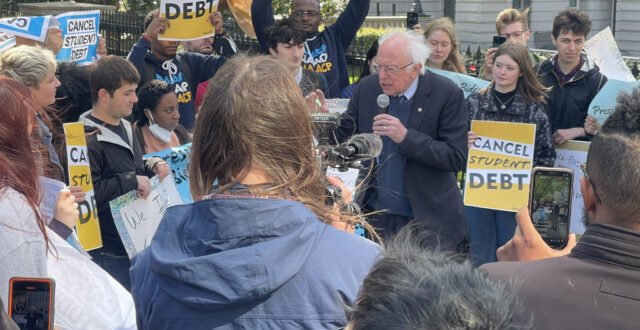 student debt protest