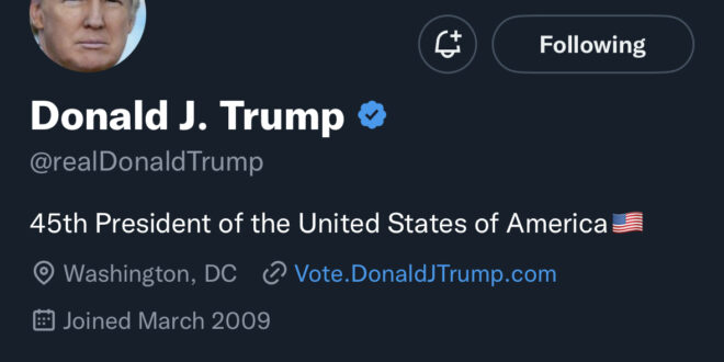 Trump Twitter account