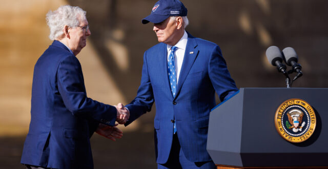 President Joe Biden, Senate Minority Leader Mitch McConnell