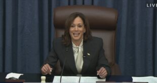 Vice President Kamala Harris presiding over Senate
