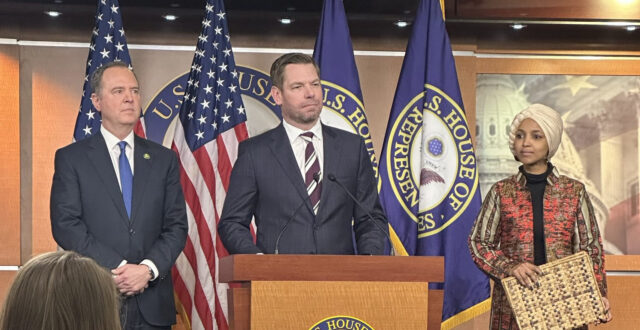 Reps. Adam Schiff, Eric Swalwell and Ilhan Omar