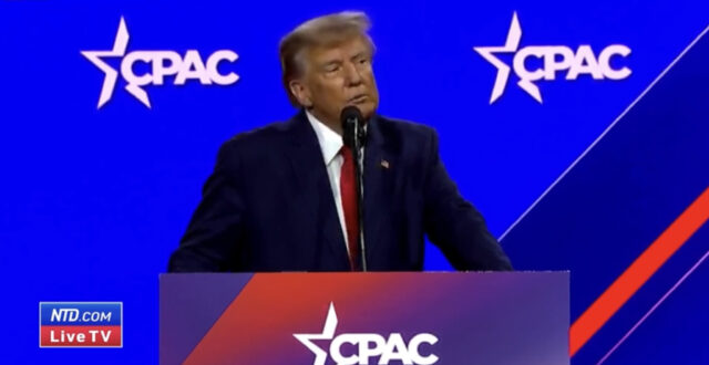 President Donald Trump at CPAC