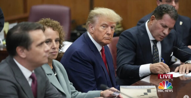 President Donald Trump in court