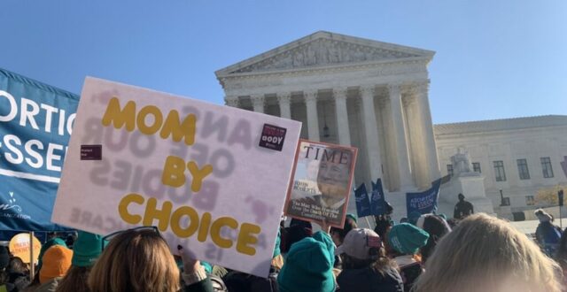 abortion rights protest at Supreme Court