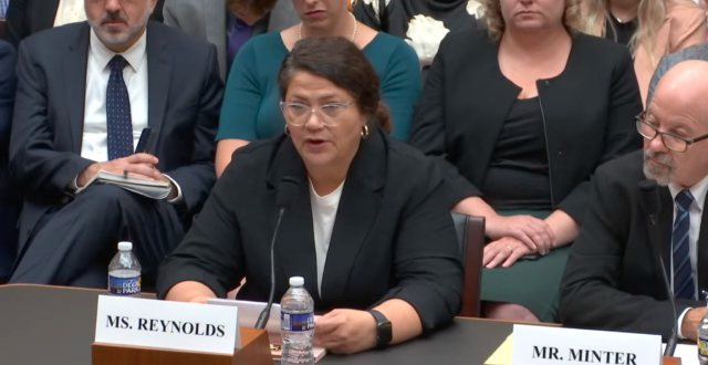 Myriam Reynolds of Texas, the mother of a transgender sonnet House Committee hearing