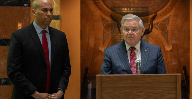 New Jersey Senators Cory Booker and Bob Menendez