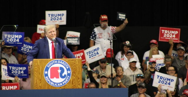 President Donald Trump in South Dakota