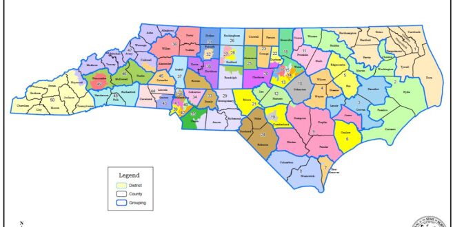 North Carolina senate redistricting map