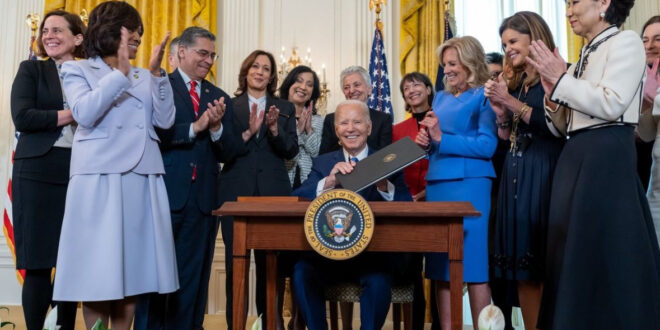 President Joe Biden signs executive order on women's health research
