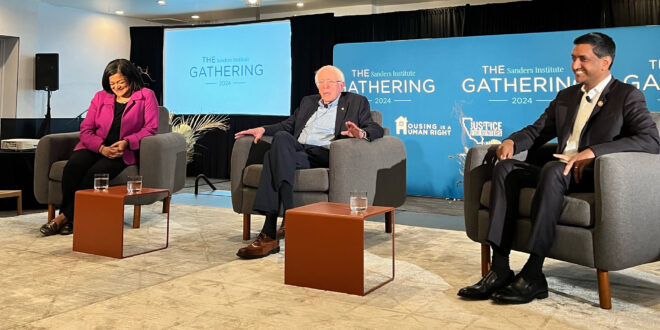 Senator Bernie Sanders, Rep. Ro Hanna, Rep. Pramila Jayapal