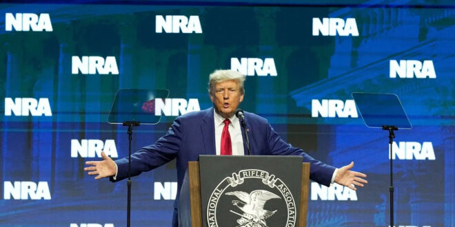 President Donald Trump at NRA annual meeting