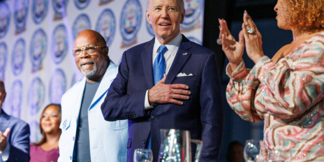 President Joe Biden attends the Detroit NAACP's annual Fight for Freedom Fund Dinner in Detroit