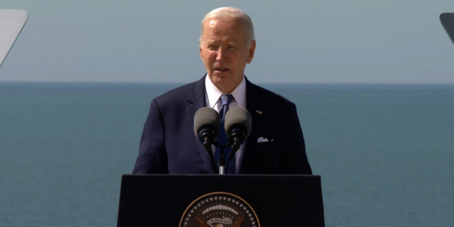 President Joe Biden in Normandy