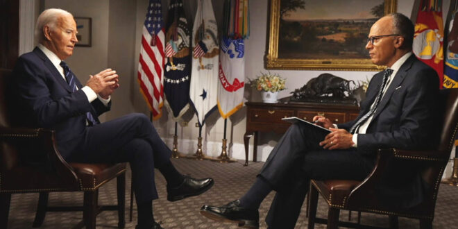 President Joe Biden interviewed by Lester Holt