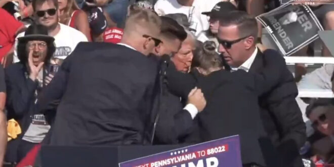 President Donald Trump at campaign rally