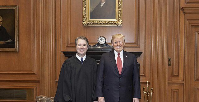 President Donald Trump and Supreme Court Justice Brett Kavanaugh