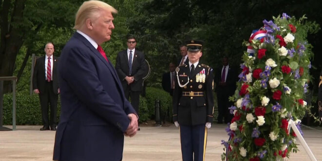 Trump at Arlington National Cemetery