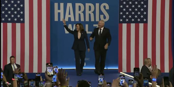 Vice President Kamala Harris and Gov. Tim Walz