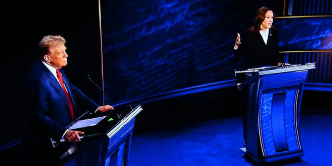 President Donald Trunp and Vice President Kamala Harris debate