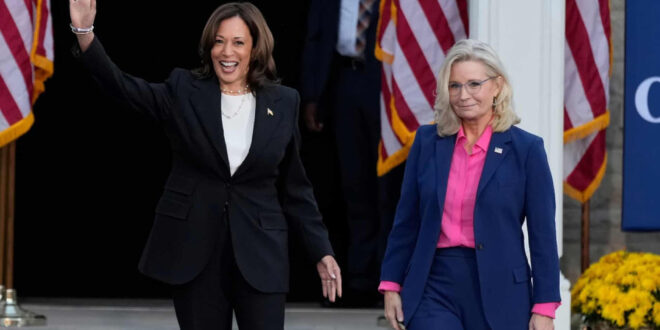 Vice President Kamala Harris and Liz Cheney