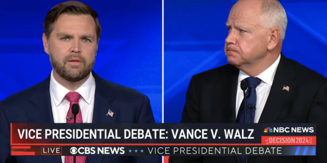 JD Vance and Tim Walz debate