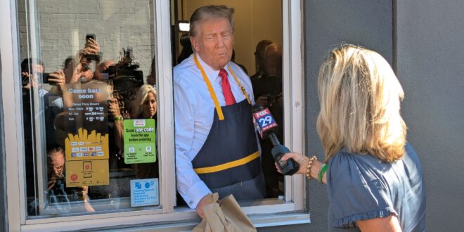 President Donald Trump at McDonalds
