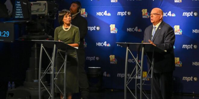 Angela Alsobrooks and Larry Hogan