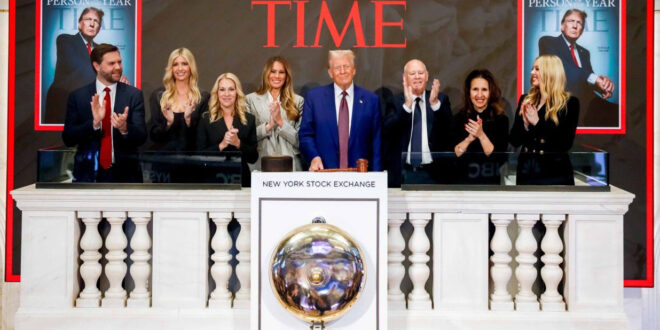 President Donald Trump at the New York Stock Exchange