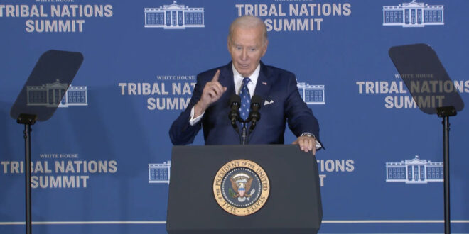President Joe Biden at White House Tribal Summit