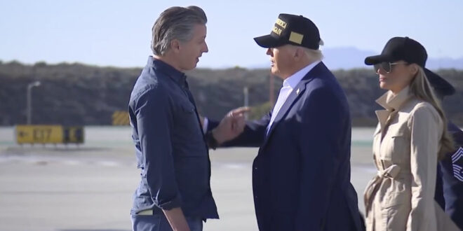 President Donald Trump and Gov. Gavin Newsom