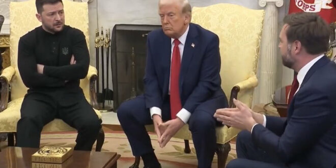 President Trump, Vice President Vance, and Ukrainian President Volodymyr Zelenskyy