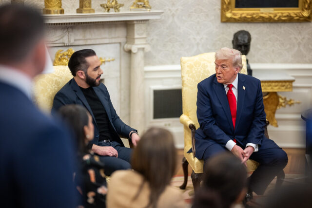 Trump and Bukele - Poli Alert President Trump and El Salvador President Nayib Bukele