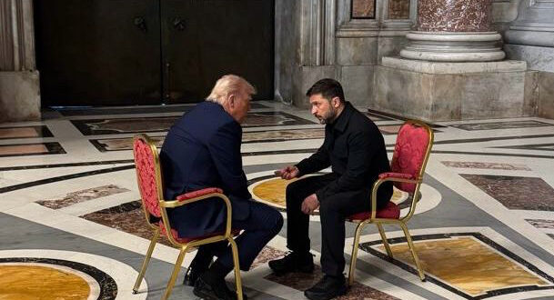 President Trump meets with President Zelenskyy at Pope Francis' funeral