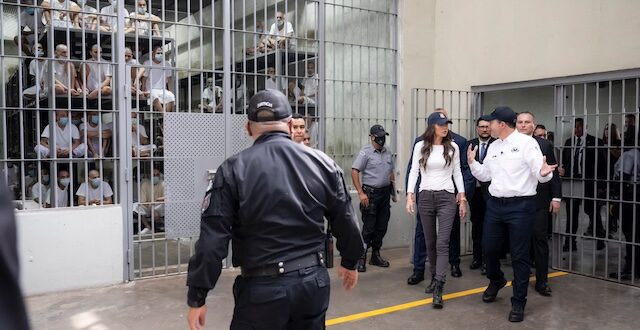 DHS Secretary Kristi Noem visits prison in El Salvador