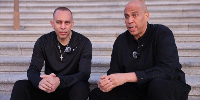 Hakeem Jeffries and Cory Booker