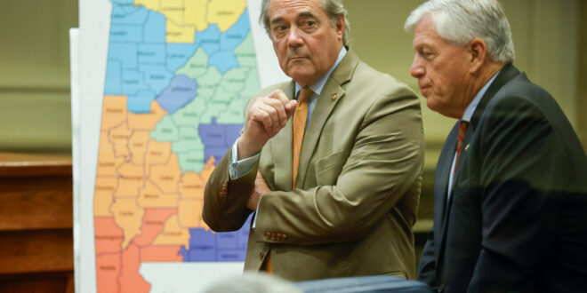 Alabama state Sen. Steve Livingston listens to discussions during a special session on redistricting