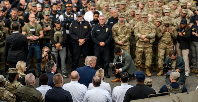 President Trump thanks the National Guard and law enforcement officers in D.C.