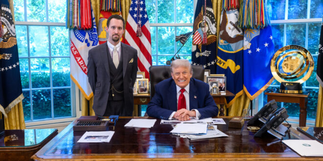 President Trump and E.J. Antoni