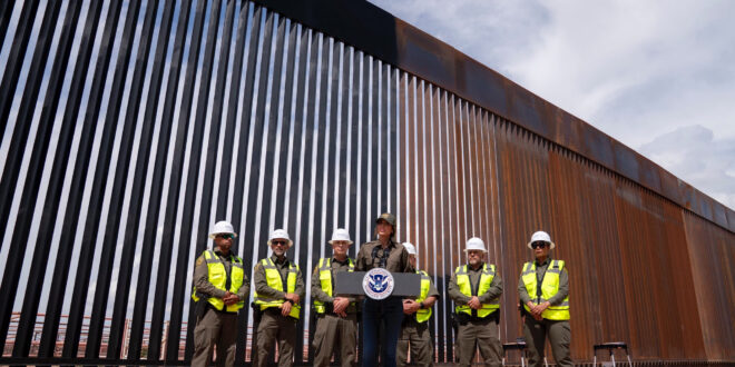 DHS Secretary Kristi Noem at border wall