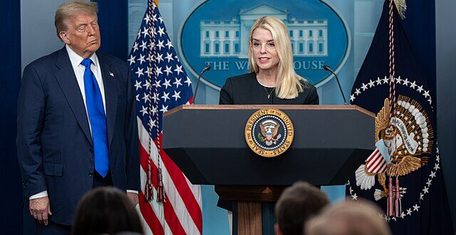 President Donald Trump and AG Pam Bondi