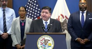 Gov. JB Pritzker and Brandon Johnson