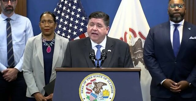 Gov. JB Pritzker and Brandon Johnson